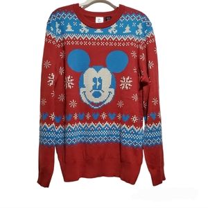 Disney's Celebrate Together Men's Holiday Mickey Sweater Size L